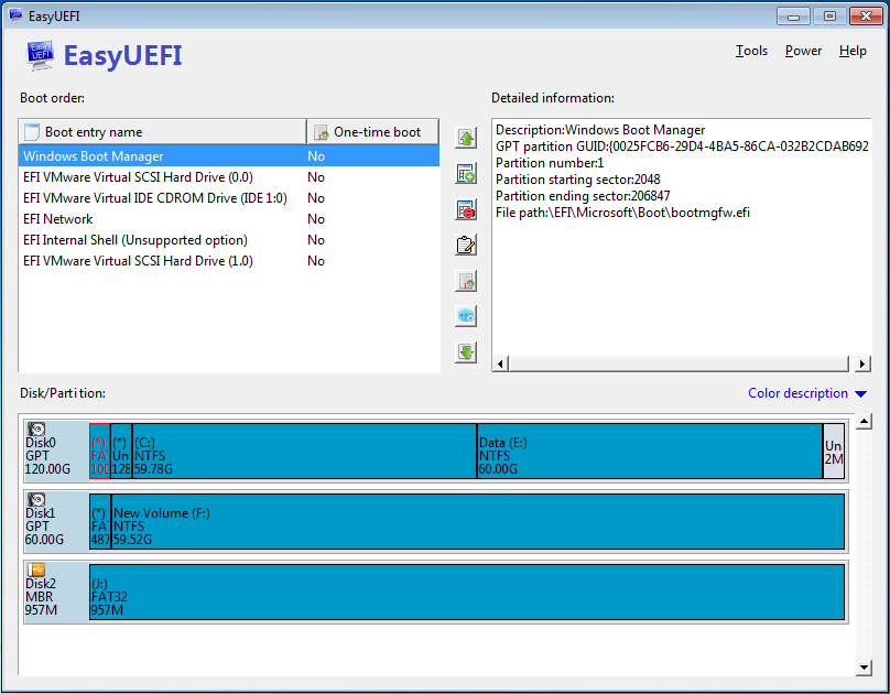 The easy way to manage EFI/UEFI boot entries!