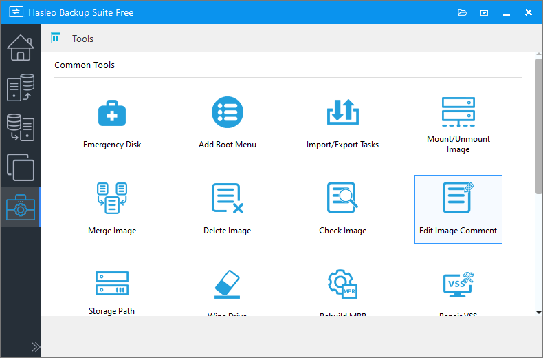 edit backup image comment