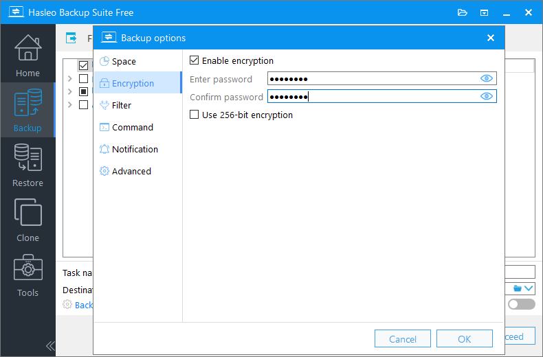 check enable encryption