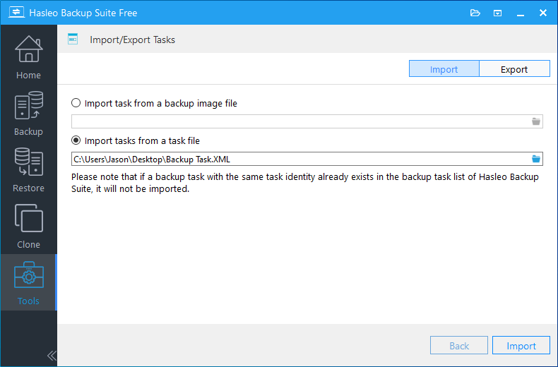 import tasks from file