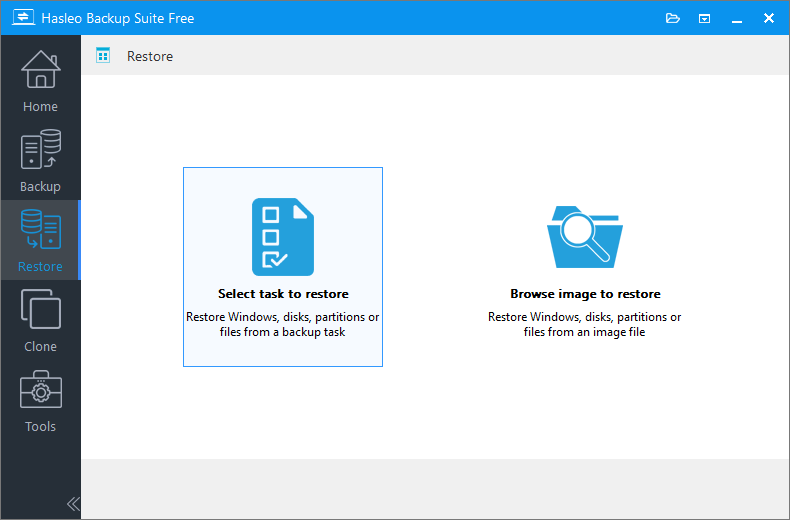 navigate to restore system