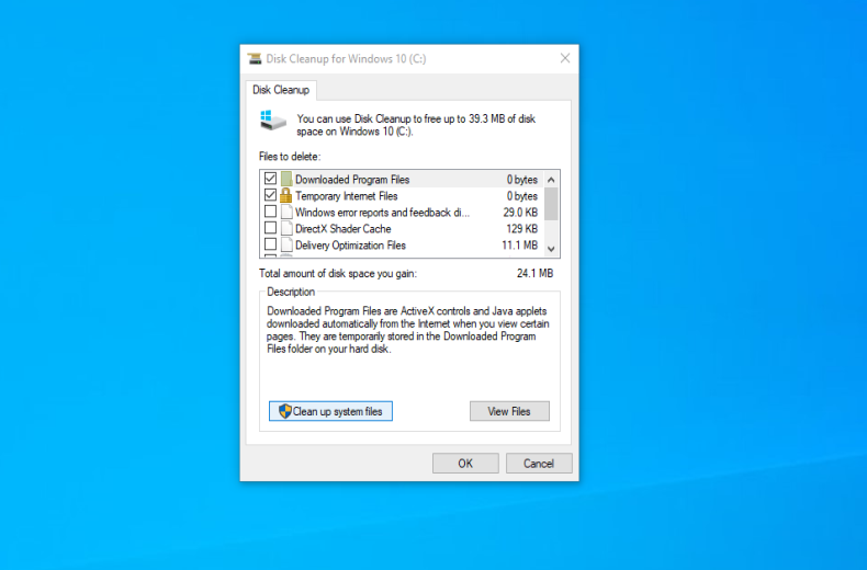 clean up system files