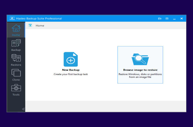 click browse image to restore