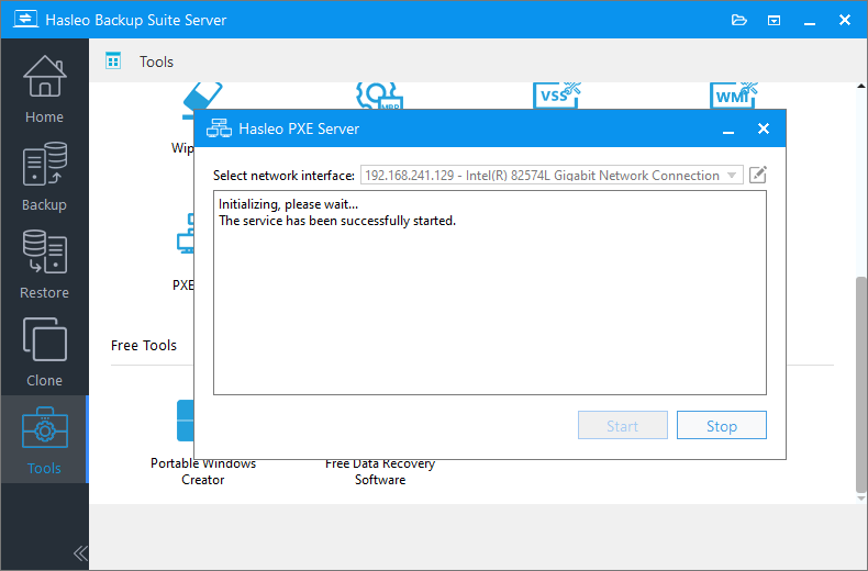 successfully start pxe