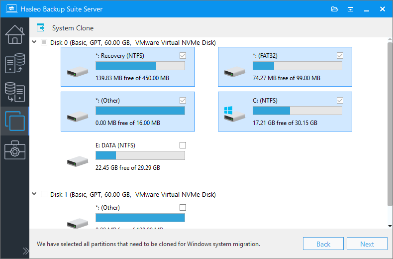 system clone select source