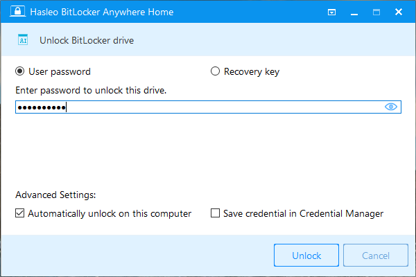 auto-unlock bitlocker encrypted drive