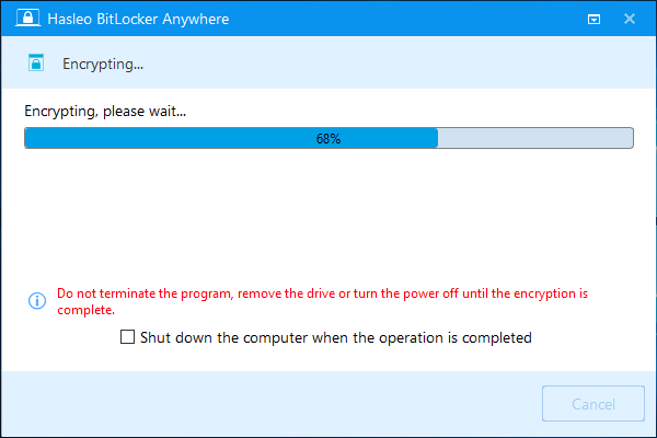 Hasleo BitLocker Anywhere Trial screenshot Hasleo BitLocker Anywhere Trial screenshot