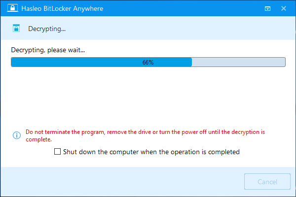 decrypting bitlocker drive