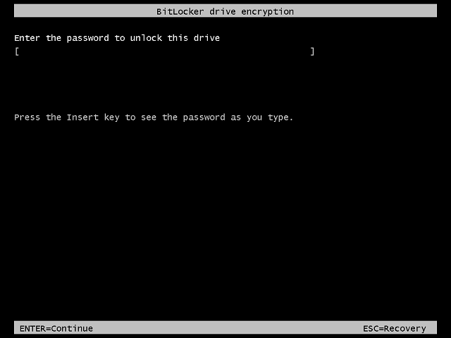 Enter BitLocker password to boot Windows 7
