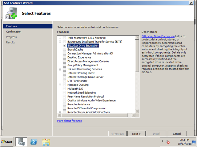 choose bitlocker drive encryption