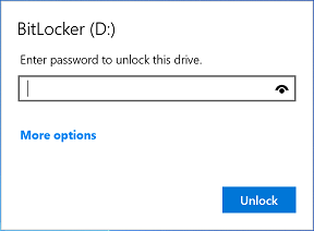 Enter password to unlock BitLocker encrypted drive