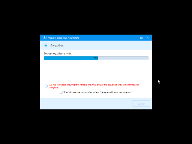 encrypting drive with bitlocker