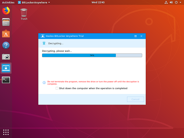 decrypting bitlocker drive