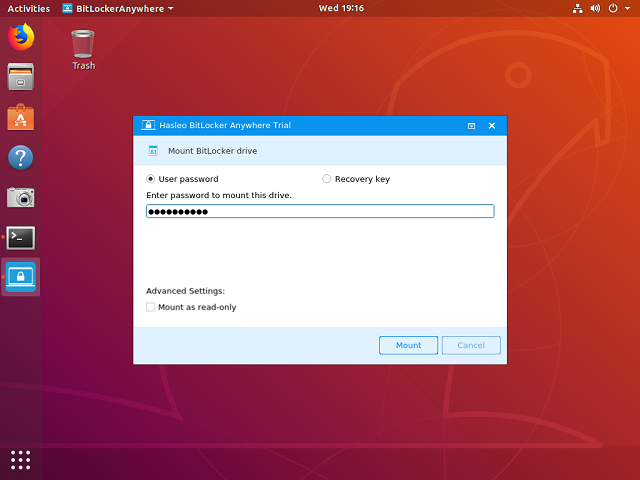 Enter BitLocker Password or BitLocker Recovery Key