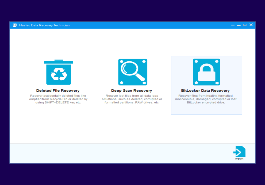 Click BitLocker Data Recovery