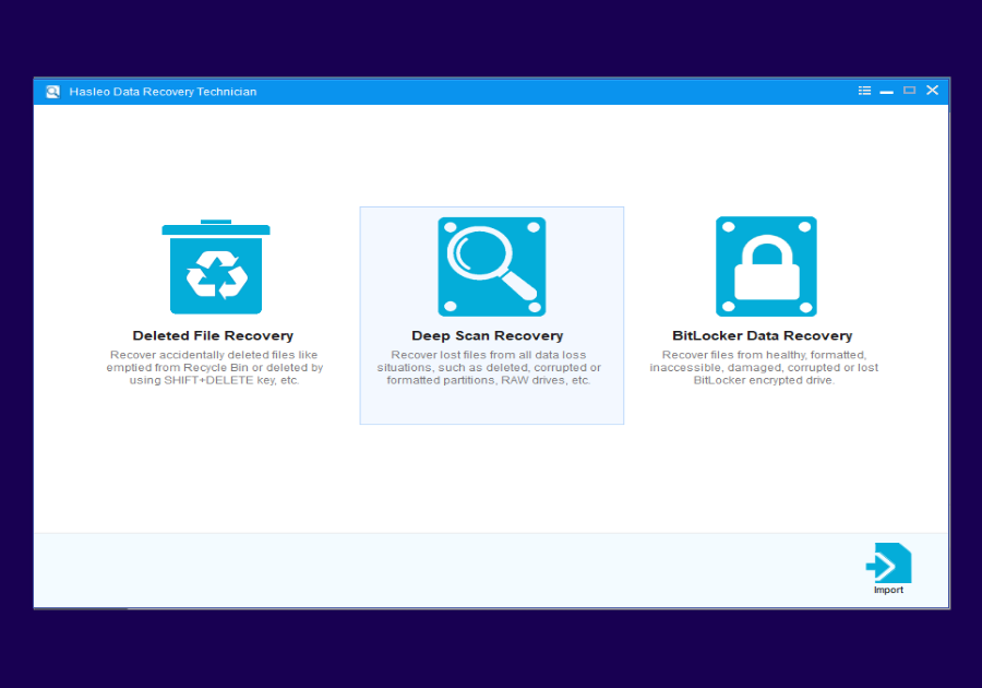 Select Deep Scan Recovery