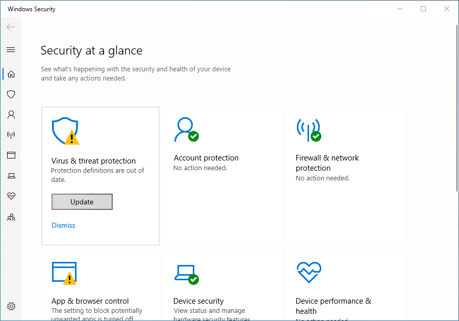 Update Virus Definitions
