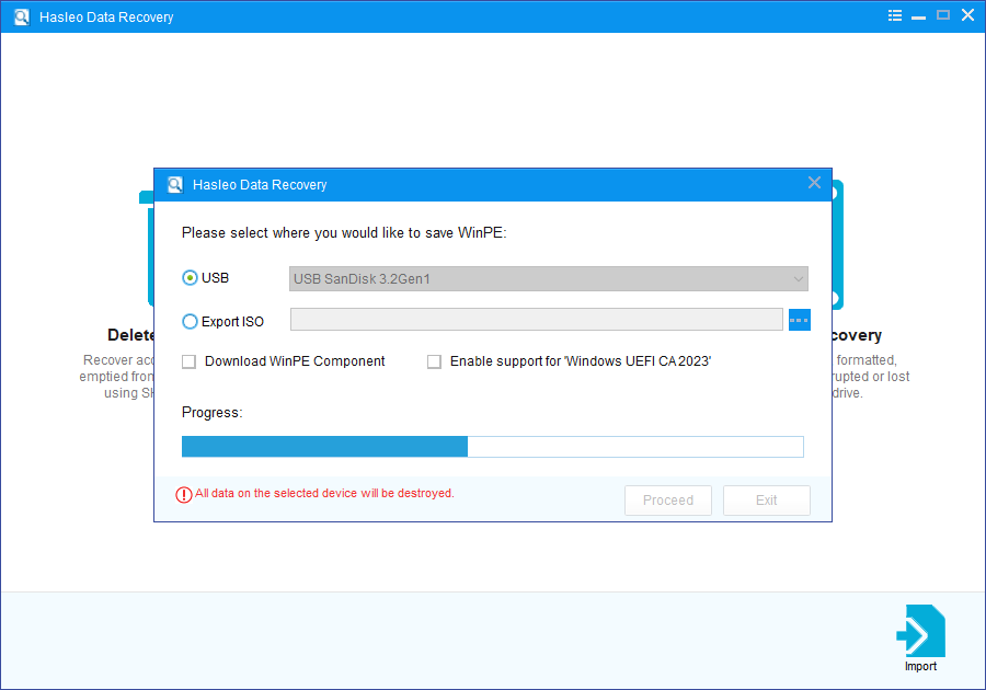 createing winpe emergency disk