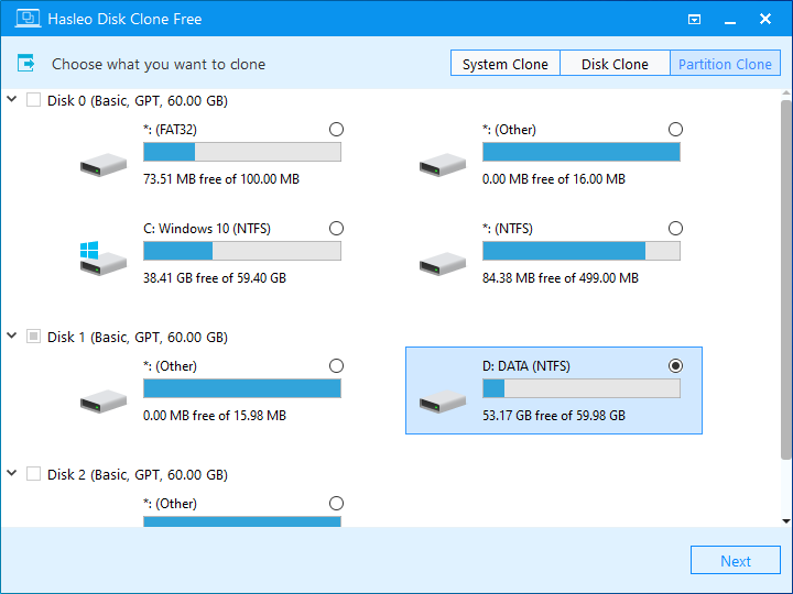 select source partition