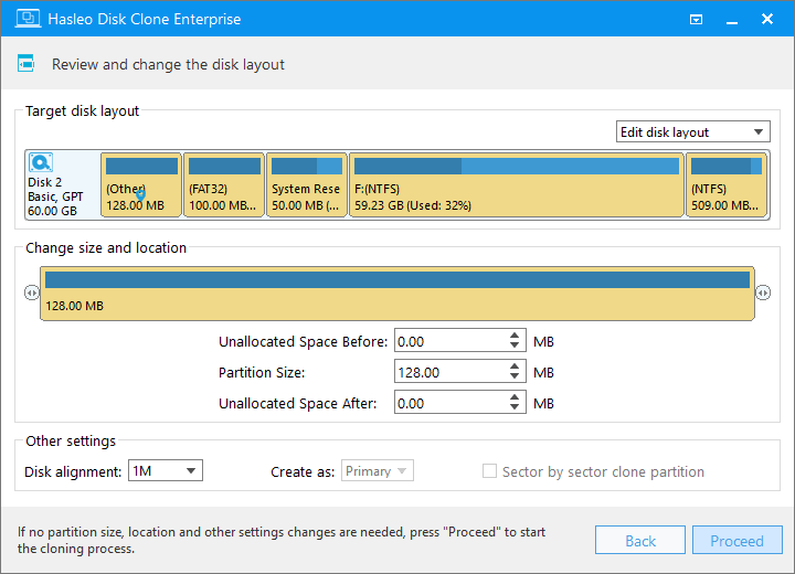 edit disk layout