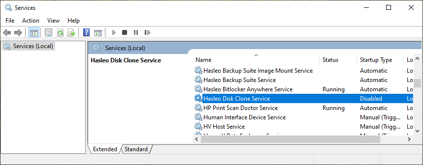 click Hasleo Disk Clone Service program