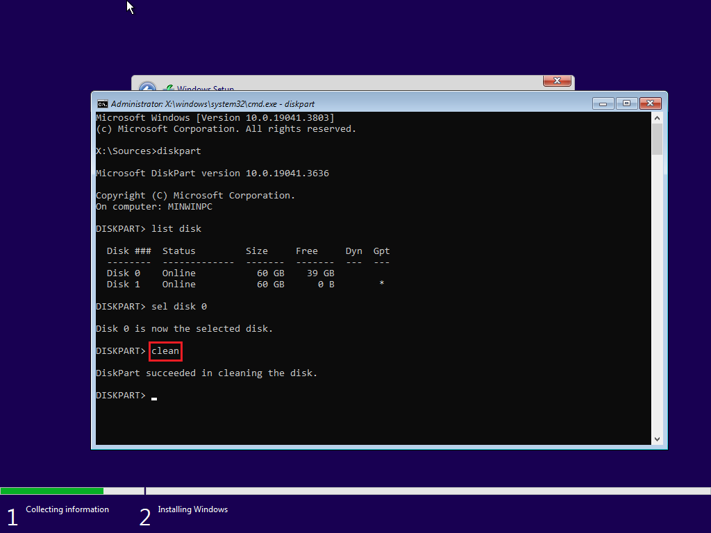 delete target disk data