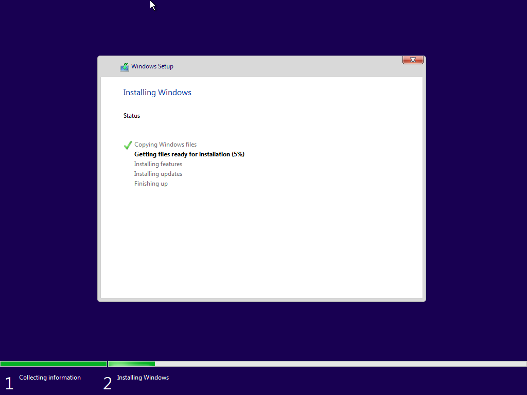 windows installation process