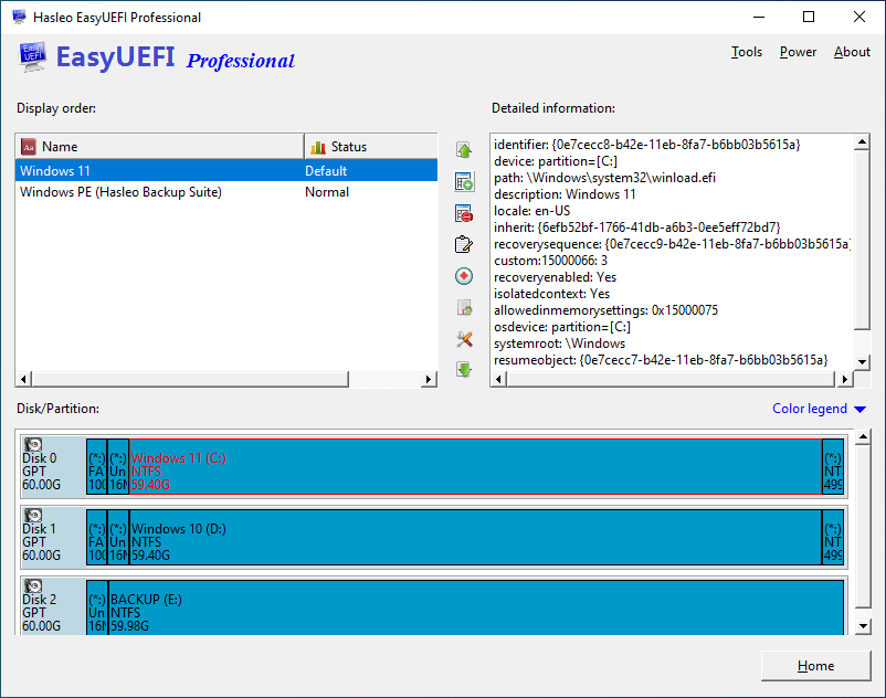 Click create BCD boot entry button