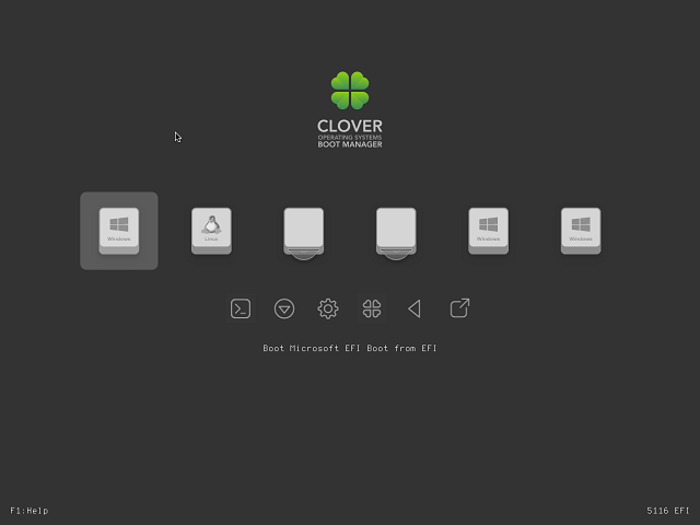 clover multi-boot menu