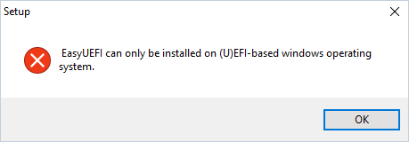 install EasyUEFI failed