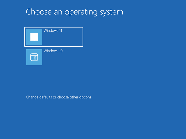 Modern Windows boot menu