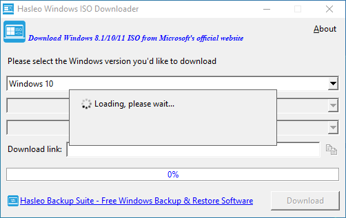 Select Windows 10 version to download ISO