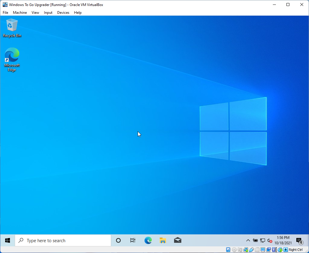 virtual machine is running picture