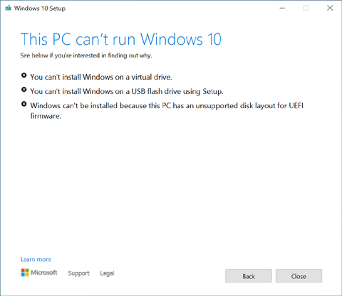 windows 8.1 media creation tool failed on usb