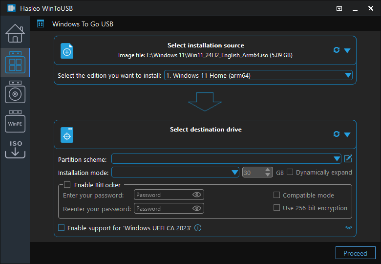 Select Windows Edition