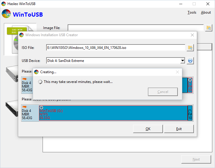 Create Windows Installation USB drive