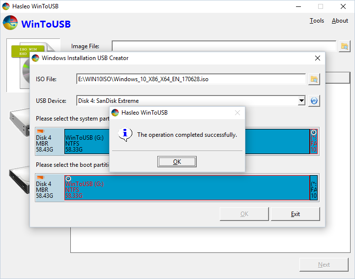 wintousb unable to select partition wintousb unable to select partition