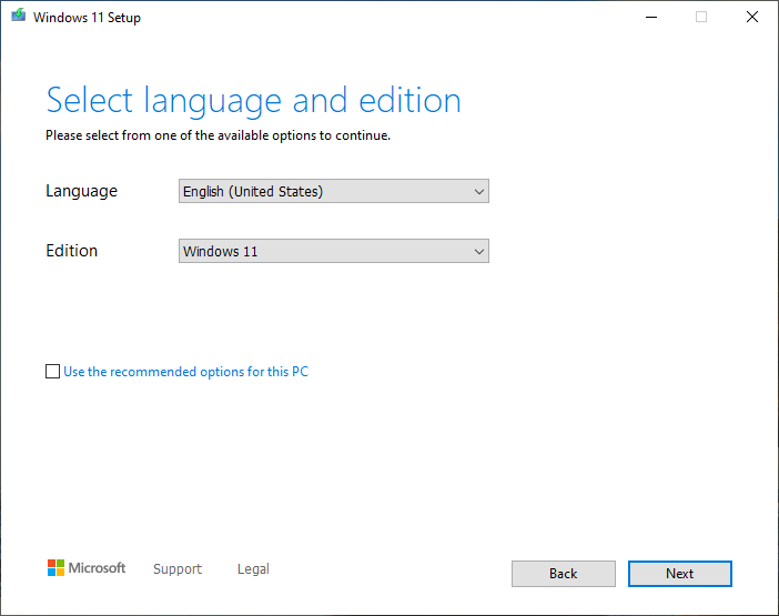 choose which edition of Windows 11 to download