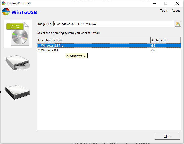 wintousb which partition drive wintousb which partition drive