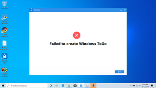 Aomei Failed to create Windows ToGO
