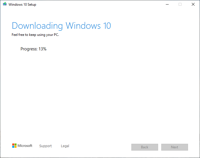 windows download progress