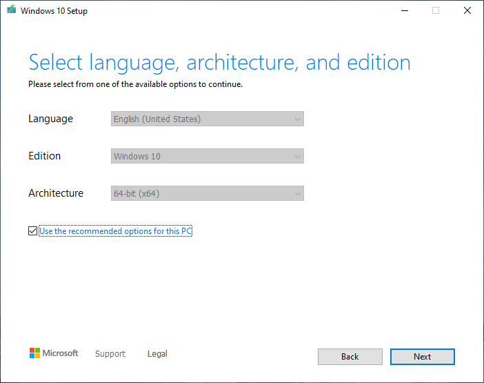 choose which edition of Windows 10 to download